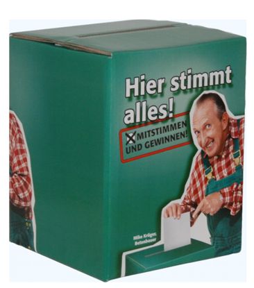 Ballot Box printed cardboard